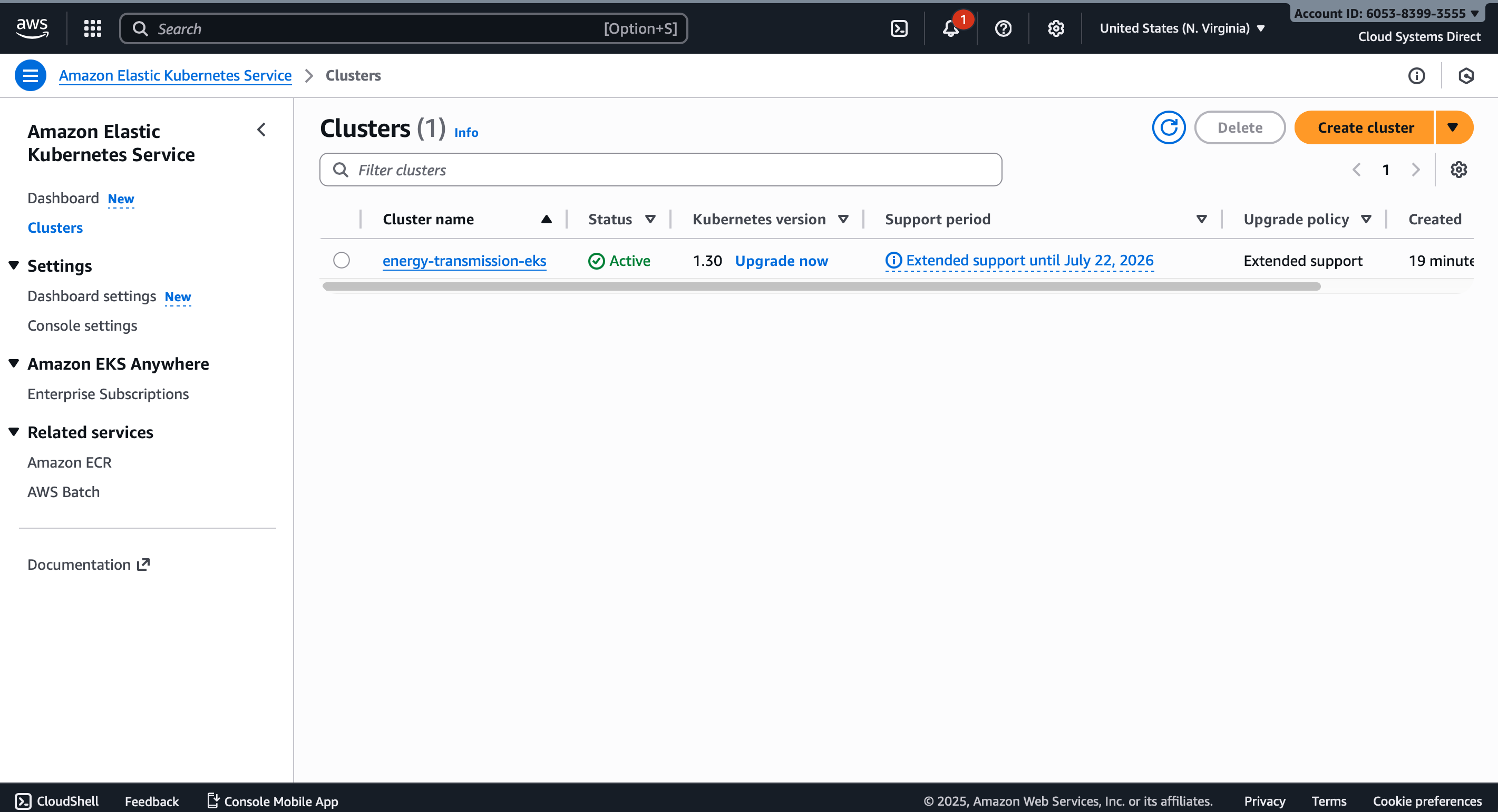 Application deployment view