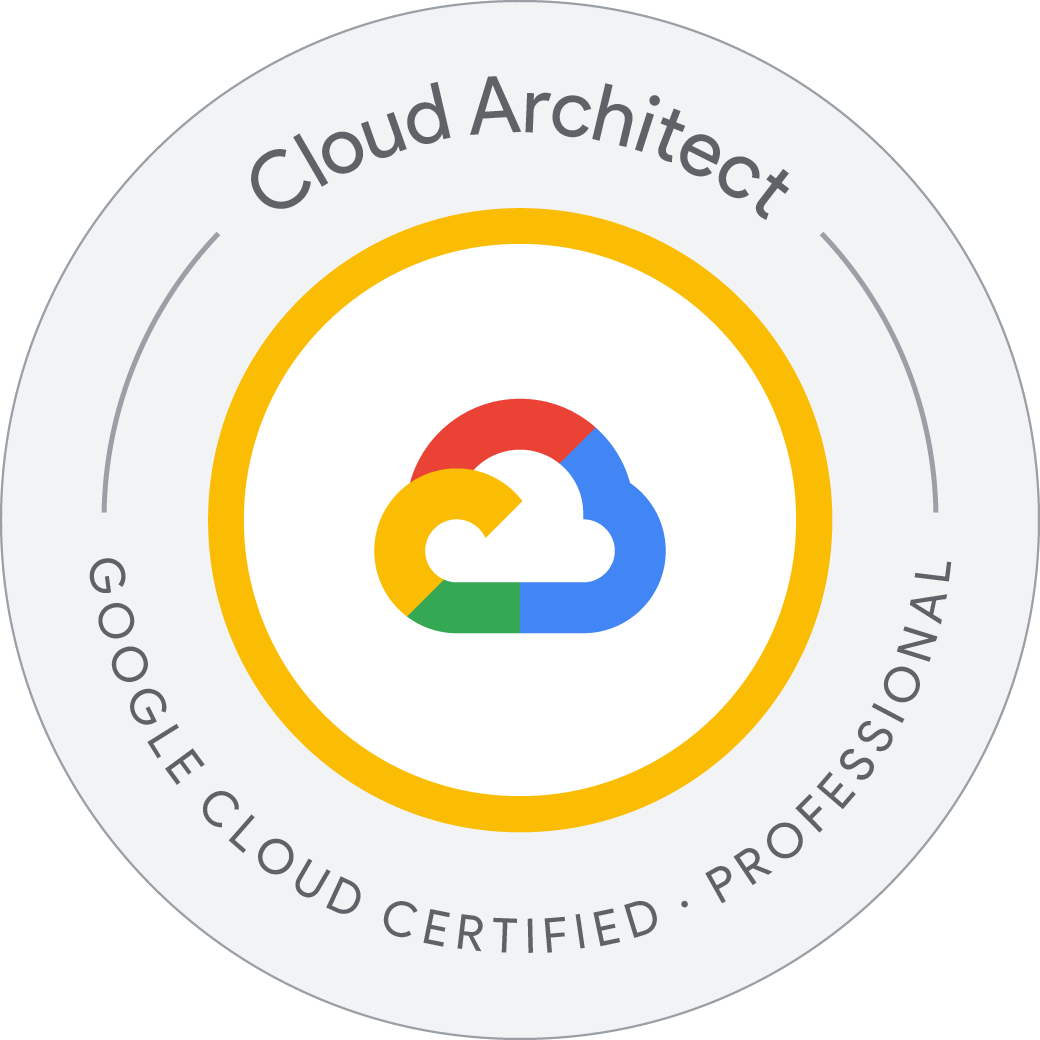 Google Cloud Certified Professional Cloud Architect badge